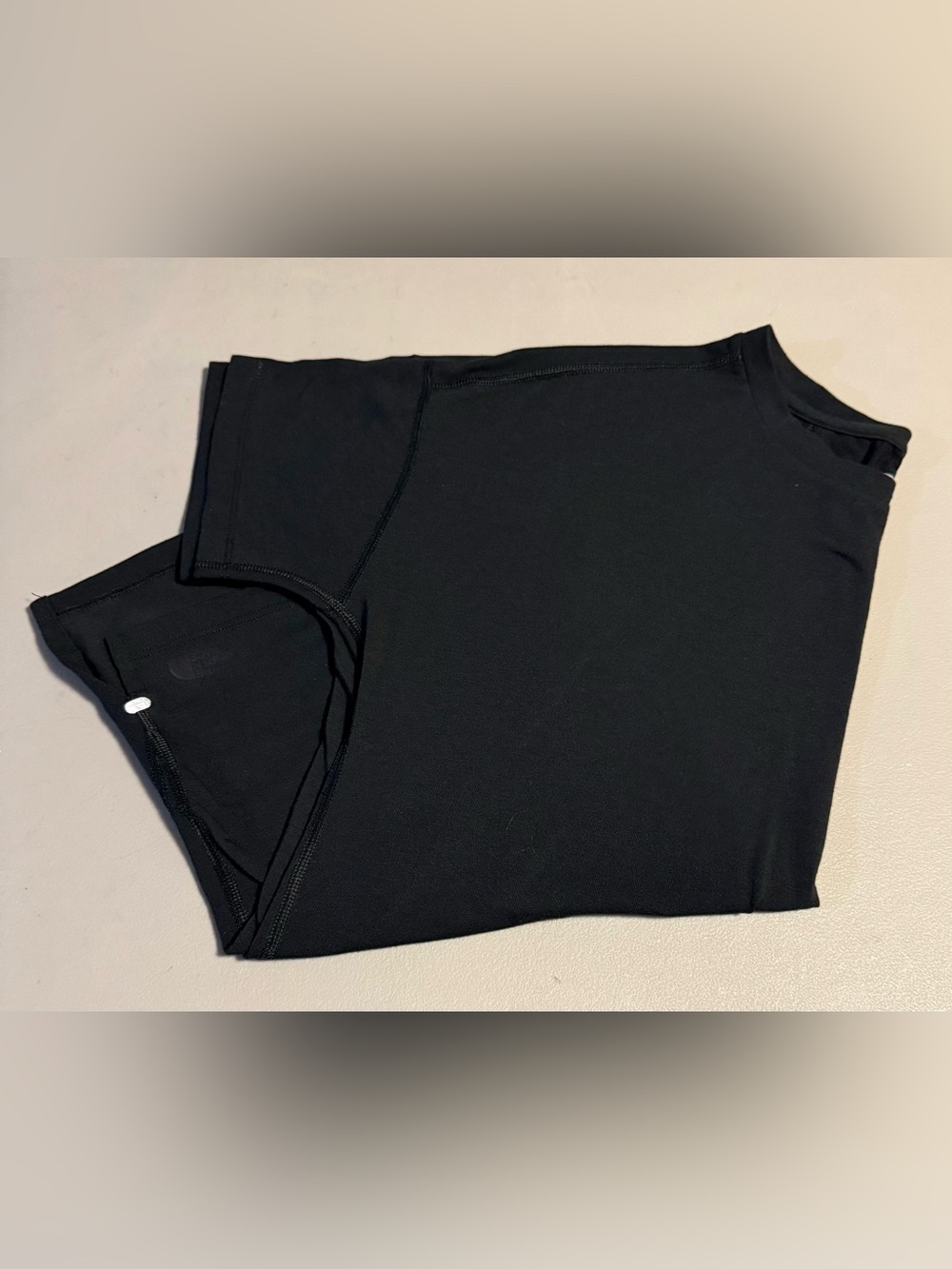 North Face Striped Coral/Black Tank and Solid Black Tee Set - Great for summer! - Picture 3 of 3